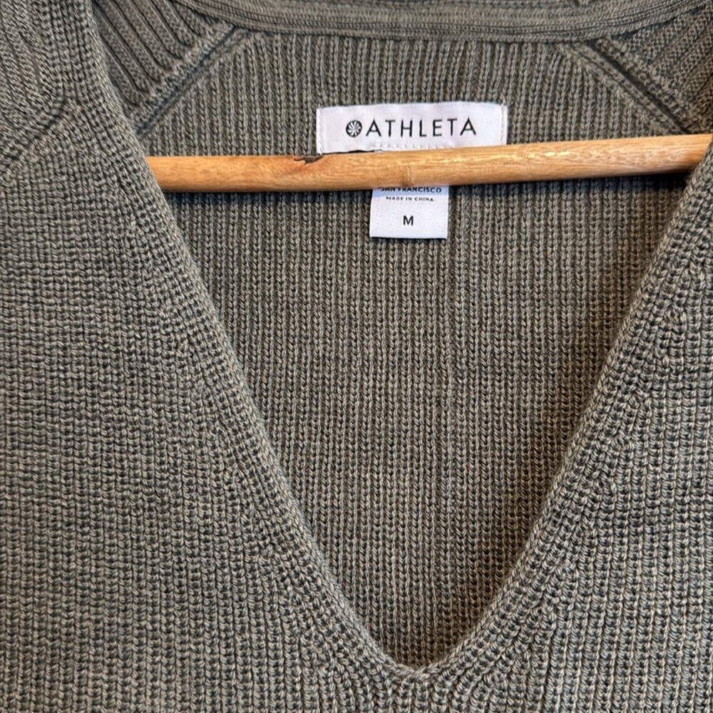 Athleta Hanover sweater, NWT, medium, green-gray - Picture 2 of 4